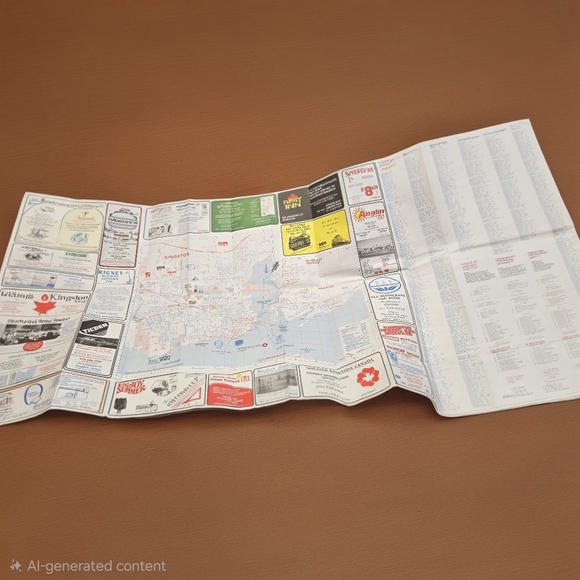 VINTAGE Kingston Centennial 1846-1946 Official Map Rare Visitor Lot - Picture 11 of 15